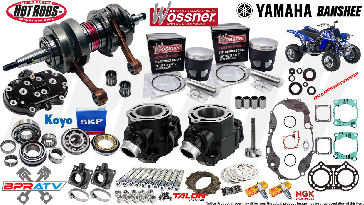 Banshee 350 Cylinders Wossner Pistons Complete Engine Top Bottom End Rebuild Kit