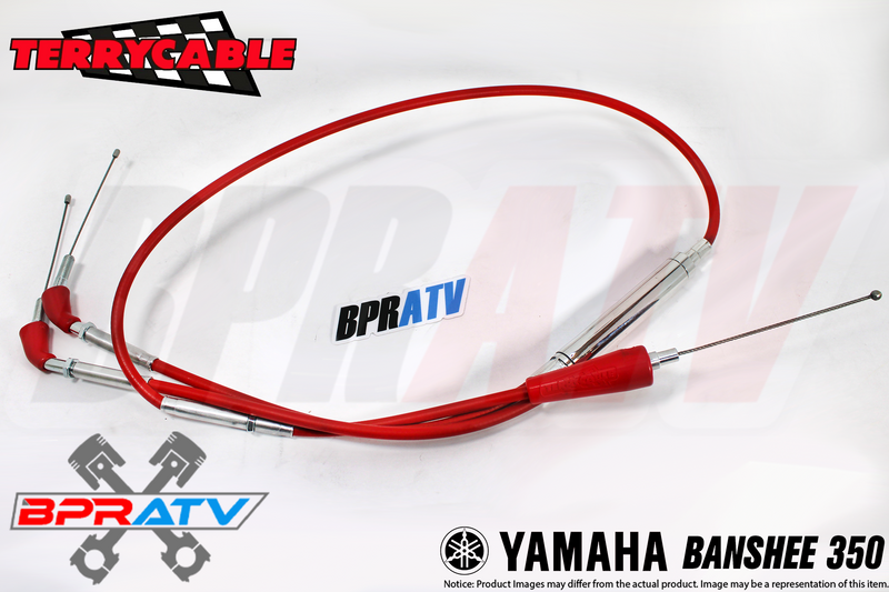 Banshee 350 RED Terrycable Dual TWIST Throttle Clutch Cable Set PWK PJ Carbs USA