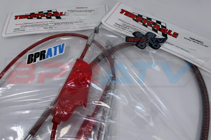 Banshee 350 RED Terrycable Dual TWIST Throttle Clutch Cable Set PWK PJ Carbs USA