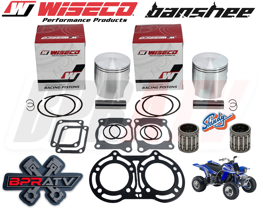 Yamaha Banshee 350 65.25mm Bore Wiseco Pro Pistons Bearings Top End Gaskets Kit