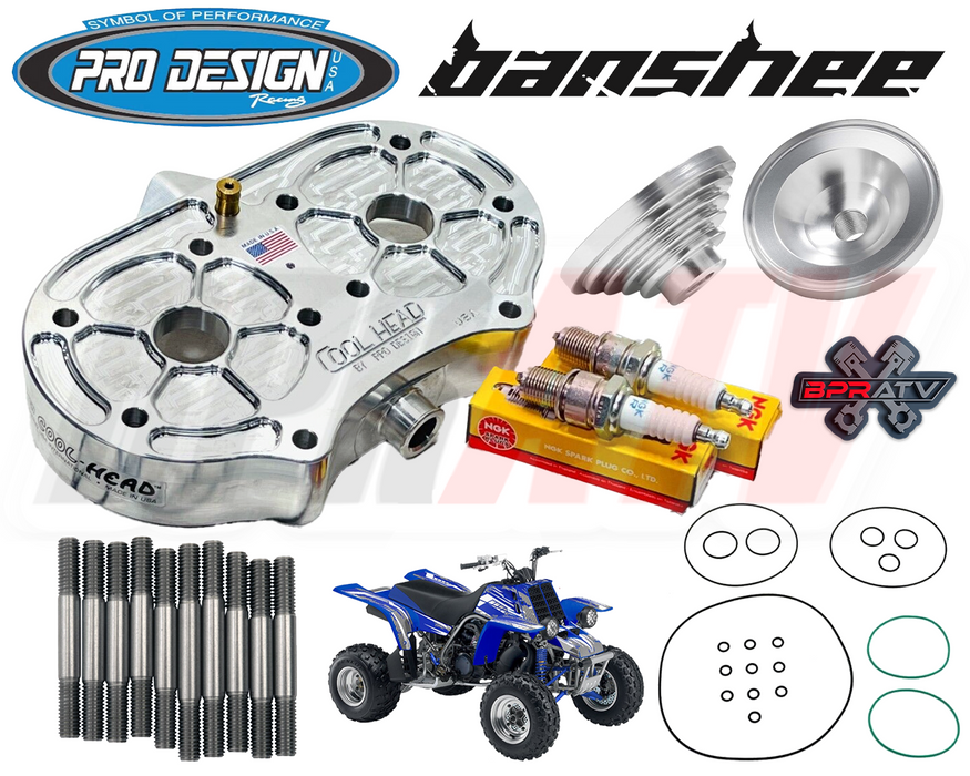 BPRATV Banshee Pro X 66mm Big Bore 409cc Sneaker Stroker Crank Pistons Cool Head