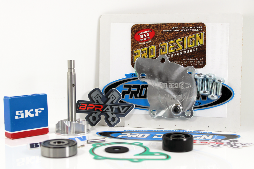 BPRATV Banshee Pro Design Billet EZ Drain Water Pump Cover Impeller Rebuild Kit