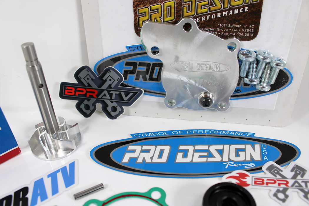 Banshee Pro Design Billet E-Z Drain Cover Water Pump Rebuild & Upgraded Impeller