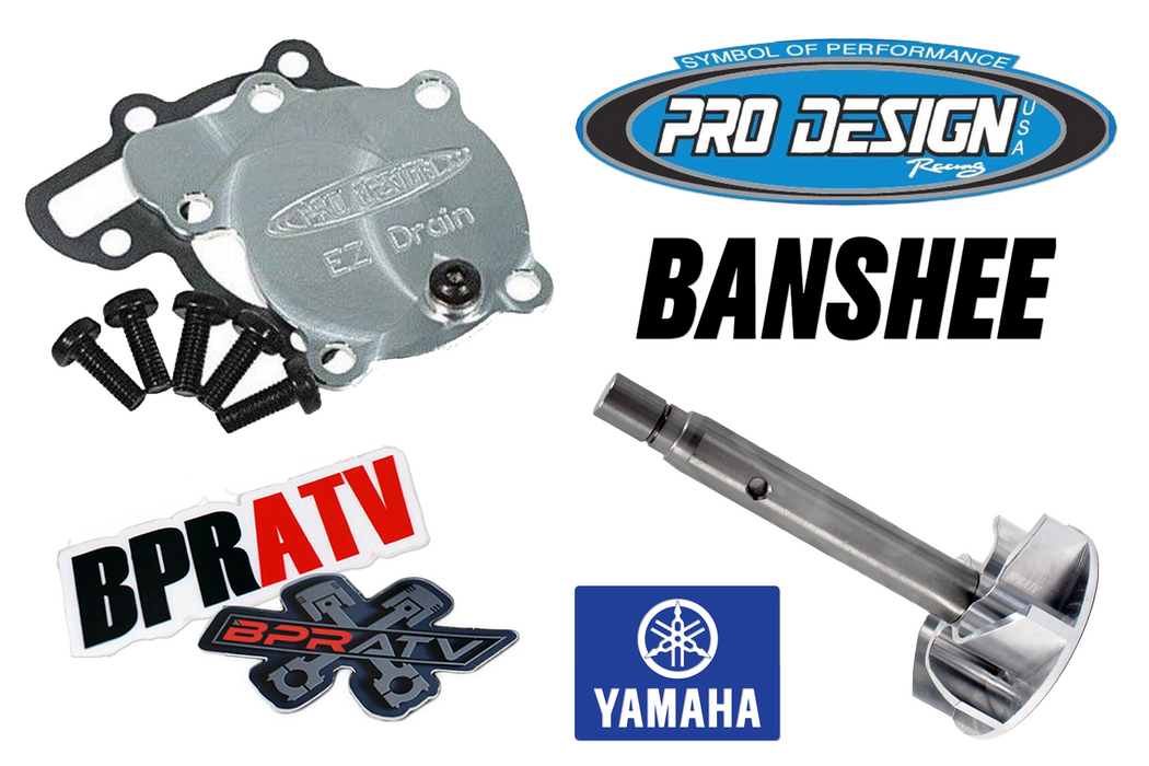 BPRATV Banshee Pro Design Billet EZ Drain Water Pump Cover Impeller Rebuild Kit