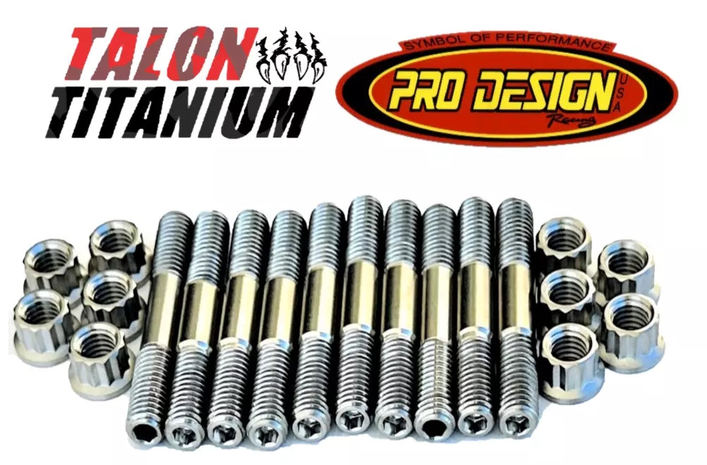 Pro Design Cool Head Studs TITANIUM Banshee PD300A Cylinder Head Ti Stud Nut Kit