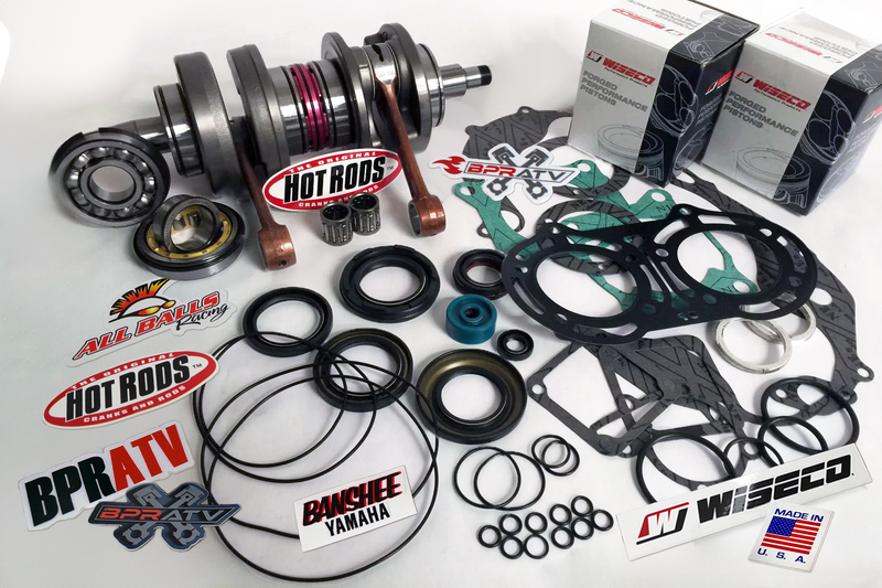 Banshee Wiseco Stroker Complete Bottom End Motor Rebuild Kit +4mil Hotrods Crank