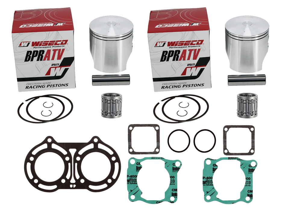 Yamaha Banshee 350 66.50mm Wiseco Pistons Bearings & Cool Head O-Ring Gasket Kit