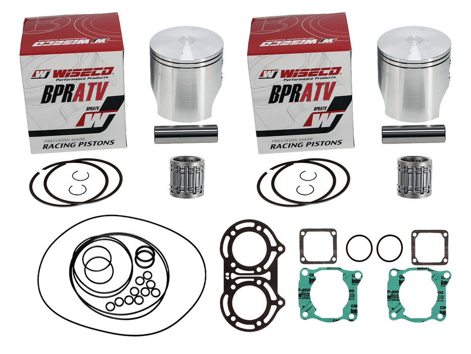 Yamaha Banshee 350 66.50mm Wiseco Pistons Bearings & Cool Head O-Ring Gasket Kit