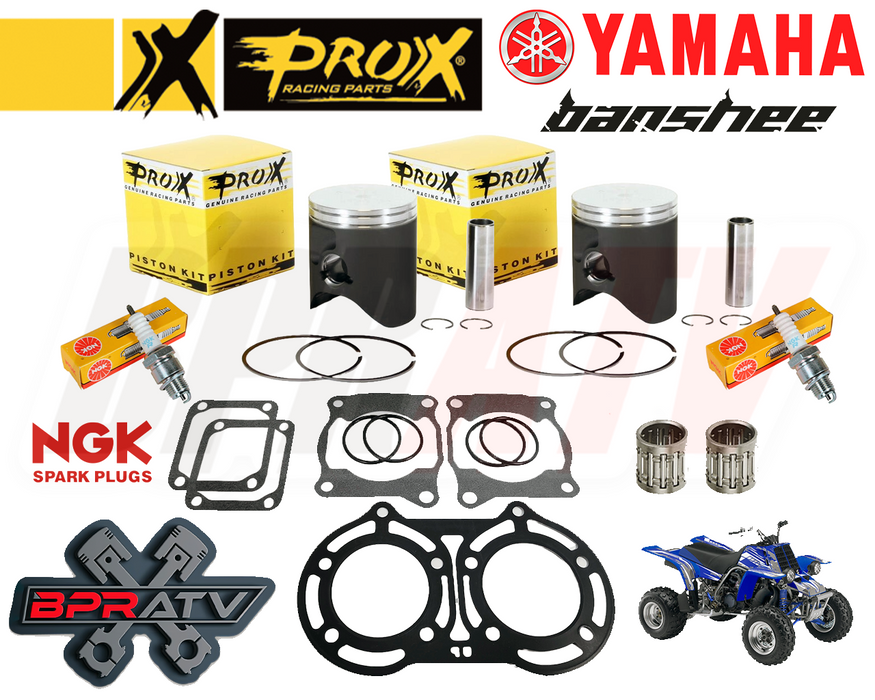 Yamaha Banshee YFZ 350 64.25mm Pro X Pistons Set Top End Gaskets Pin Bearing NGK