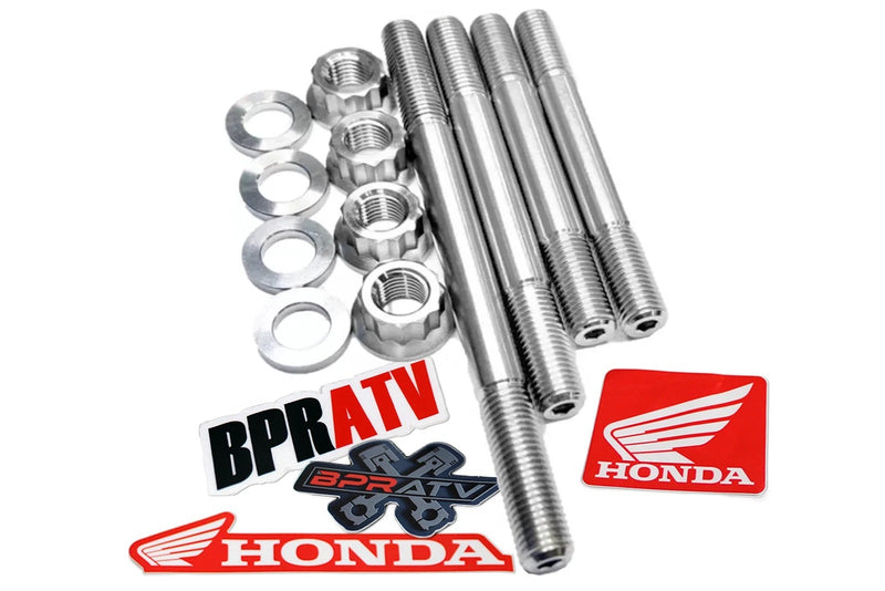 Best 400EX 400X XR400 Cylinder Head Studs ALL TITANIUM Stud Bolt Nut Upgrade Kit