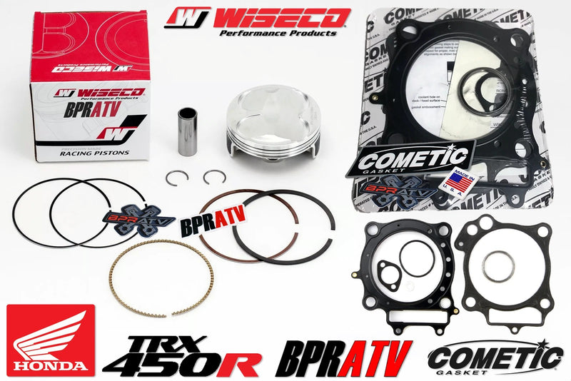Honda TRX450R 94mm Wiseco 14:1 Cometic Titanium Studs Top End Rebuild Kit '04-05
