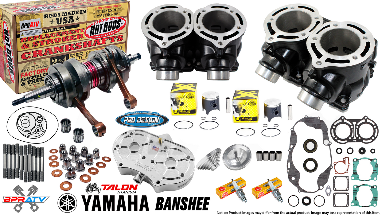 Yamaha Banshee 66mm Big Bore 409 Sneaker Stroker Crank Pro X Pistons Pro Design