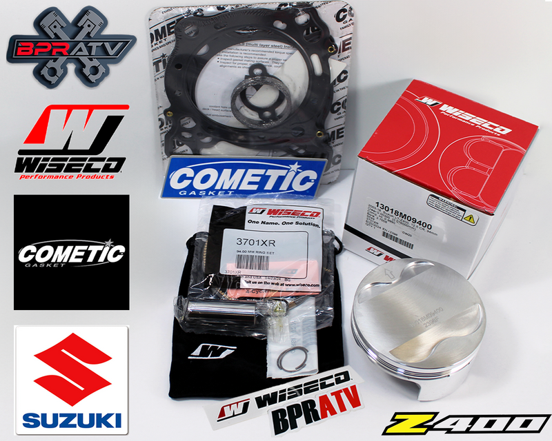 Suzuki LTZ400 94mm +4 Big Bore BPRATV Wiseco Piston 12.5 Cometic Gasket Top Kit