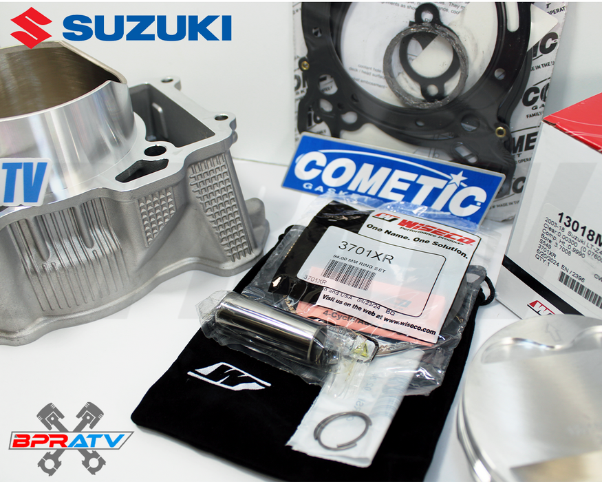 Suzuki LTZ400 LTZ 400 Cylinder Wiseco Piston Gasket Big Bore Top End Rebuild Kit