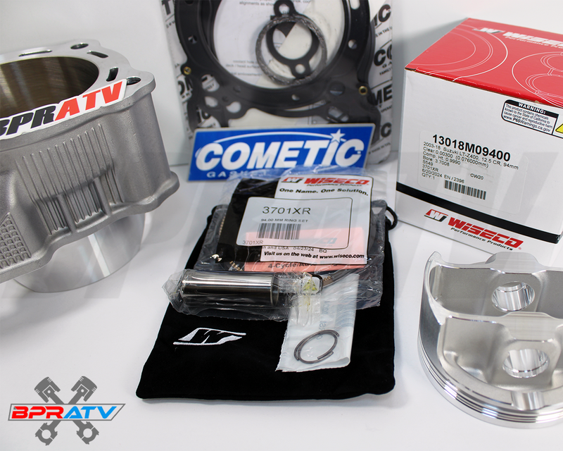 LTZ DRZ KFX 400 LTZ400 Big Bore 94mm Cylinder Complete Top End Rebuild Kit Parts
