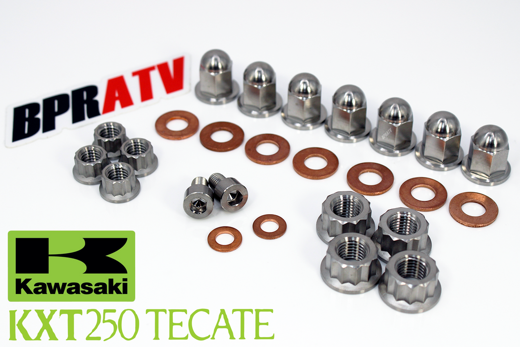 BPRATV Titanium Kawasaki Tecate KXT 250 KXF Cylinder Head Acorn Cap Nuts Kit Set