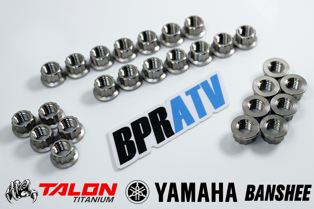 BPRATV TITANIUM Yamaha Banshee Cylinder Bottom Crank Case To Cylinder Head Nuts