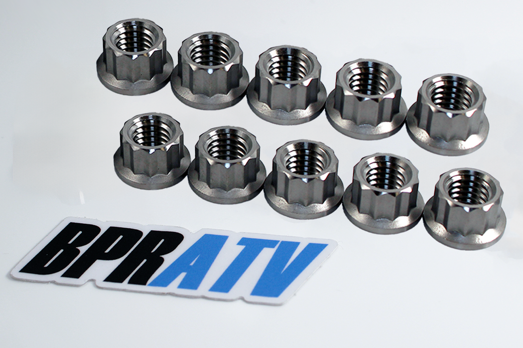 Banshee Stock Head Nuts TITANIUM Replacement Nut Kit For OEM Cylinder Head Nuts