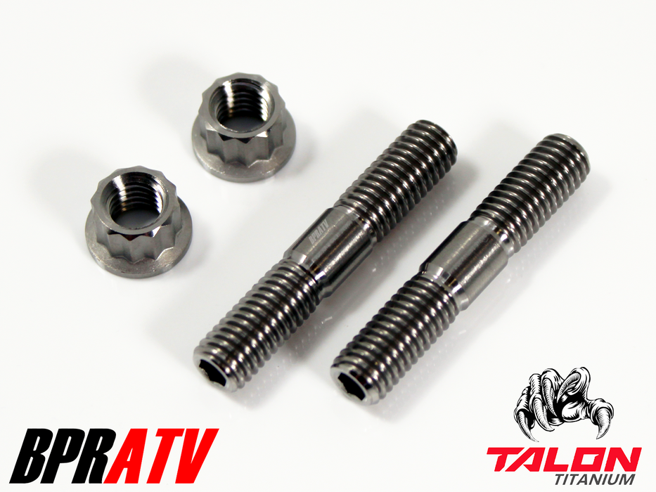 Yamaha Raptor 700 Heavy Duty Head Pipe Exhaust Studs TITANIUM Stud 12 Pt Nut Kit