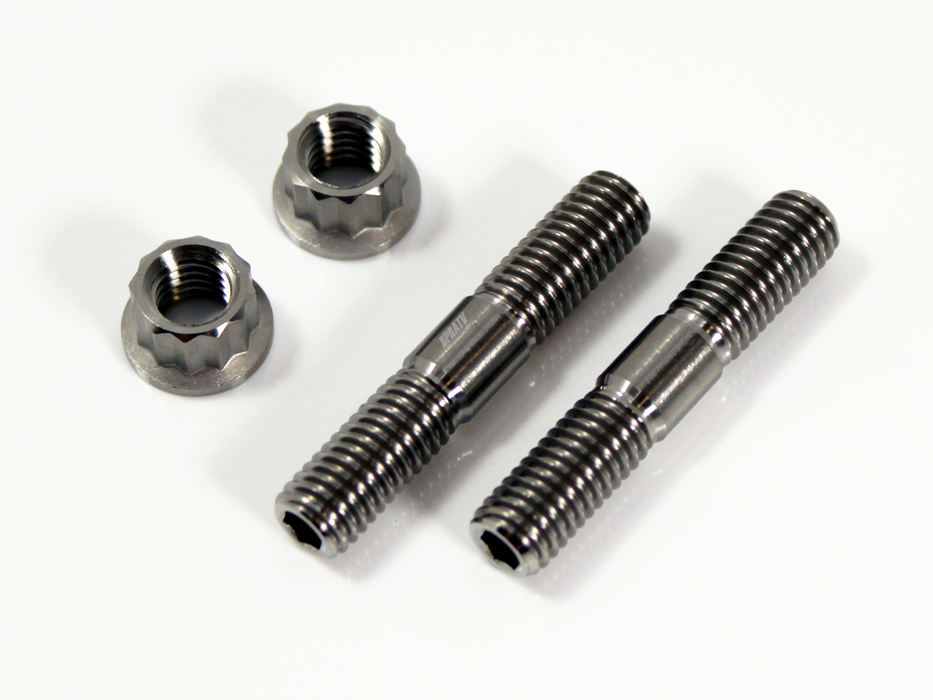 Yamaha Raptor 700 Heavy Duty Head Pipe Exhaust Studs TITANIUM Stud 12 Pt Nut Kit