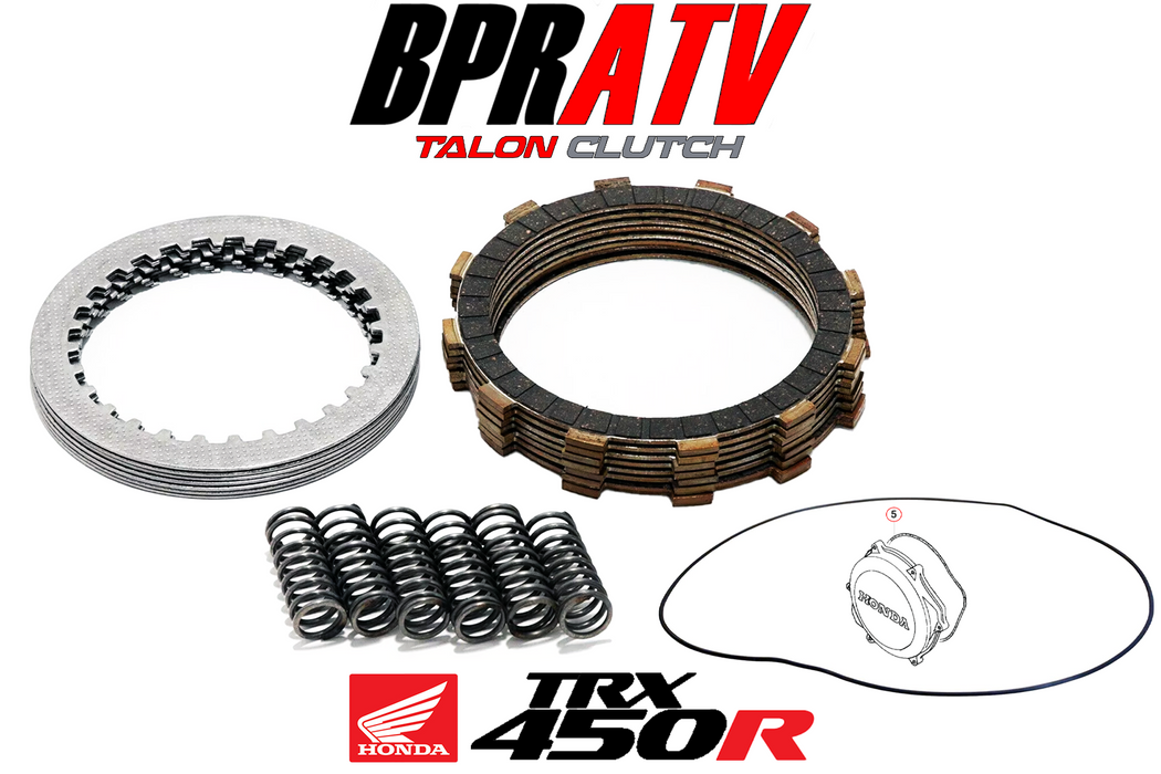 BPRATV Honda TRX450R TRX 450R Heavy Duty Steel Plates Fibers Springs Clutch Kit