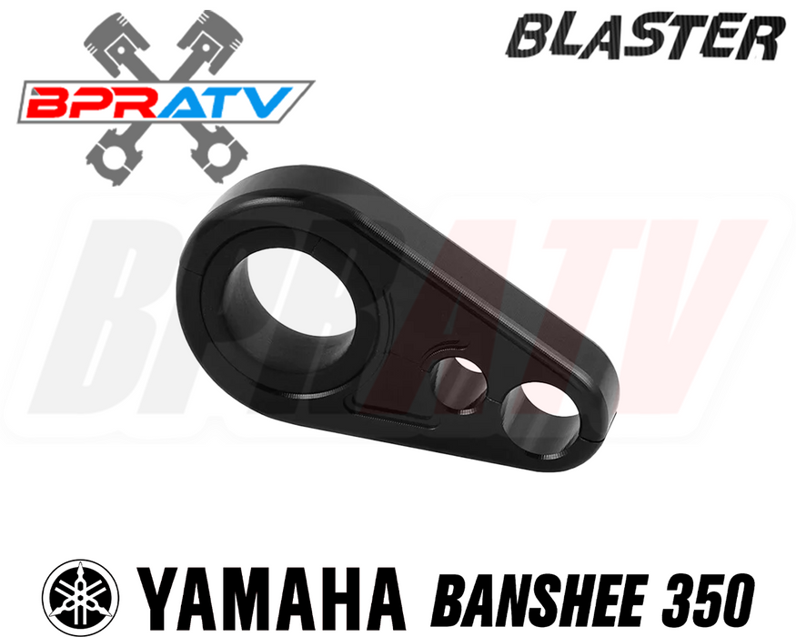 Yamaha Blaster 200 CNC Billet Black Front A-Arm Brake Line Clamps Universal Pair