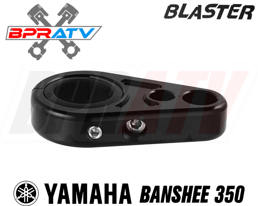 Yamaha Blaster 200 CNC Billet Black Front A-Arm Brake Line Clamps Universal Pair