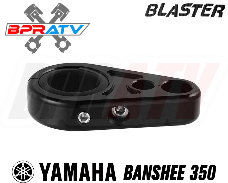 Yamaha Banshee 350 CNC Billet Black Front A-Arm Brake Line Clamps Universal Pair