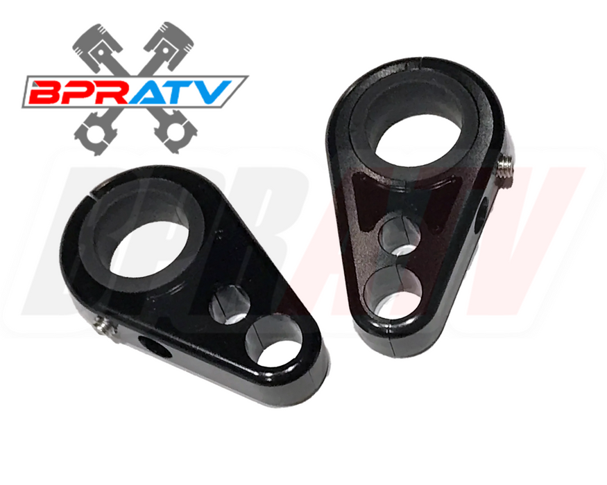 CNC Billet Black Front A-Arm Brake Line Clamps Honda TRX250R TRX 250R TRX450R ER