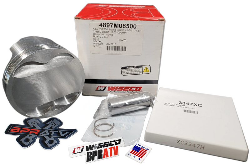 2005-11 Brute Force 750 KVF750 11.5:1 OEM STD 85mm Wiseco Piston Kit 4897M08500