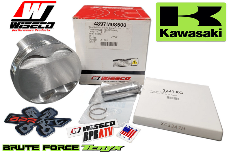 2005-11 Brute Force 750 KVF750 11.5:1 OEM STD 85mm Wiseco Piston Kit 4897M08500