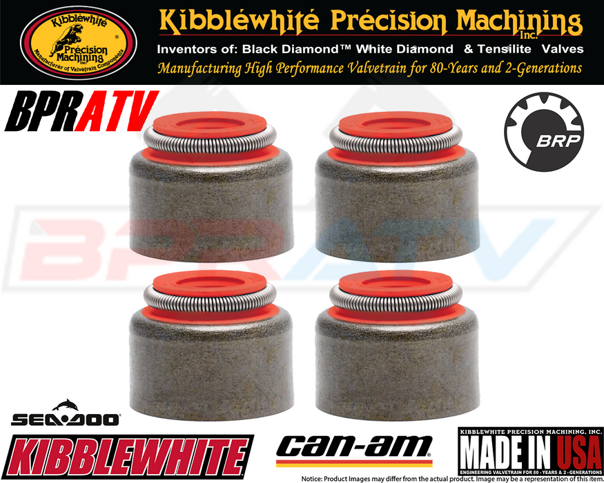 Can Am BRP DS450 DS 450 Kibblewhite RED Viton Valve Stem Guide Seals Seal 4 Four