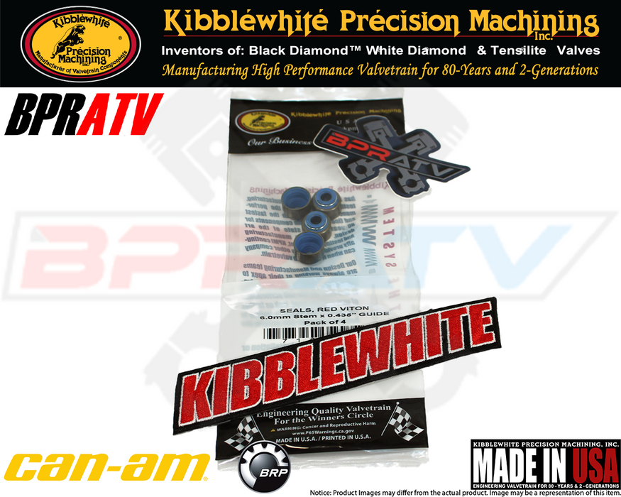 Can Am BRP DS650 DS 650 Kibblewhite Viton Valve Stem Seals Seal 4 Bombardier BPR