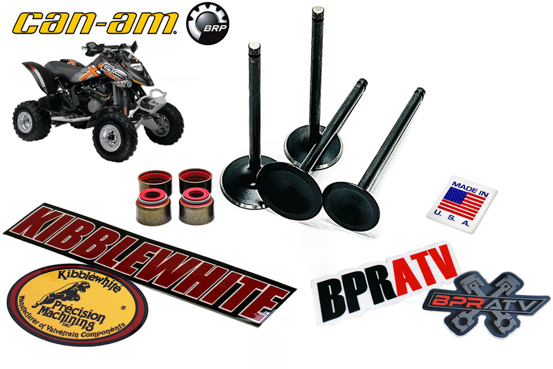 Can Am DS650 Intake Exhaust Valves Kibblewhite Black Diamond Red Viton Seals Kit
