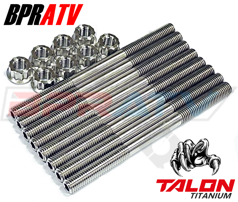 Outlander 1000 1000R MAX Cylinder Head Studs TITANIUM Head Stud 12 Point Nut Kit