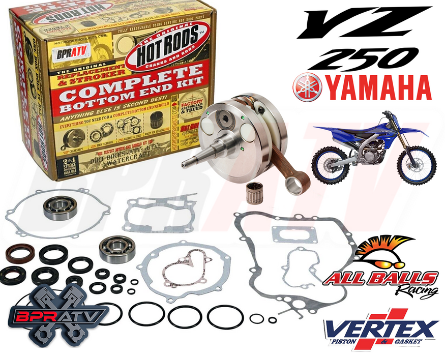 99-00 Yamaha YZ250 YZ 250 Cylinder Piston Hot Rods Crank Full Motor Rebuild Kit