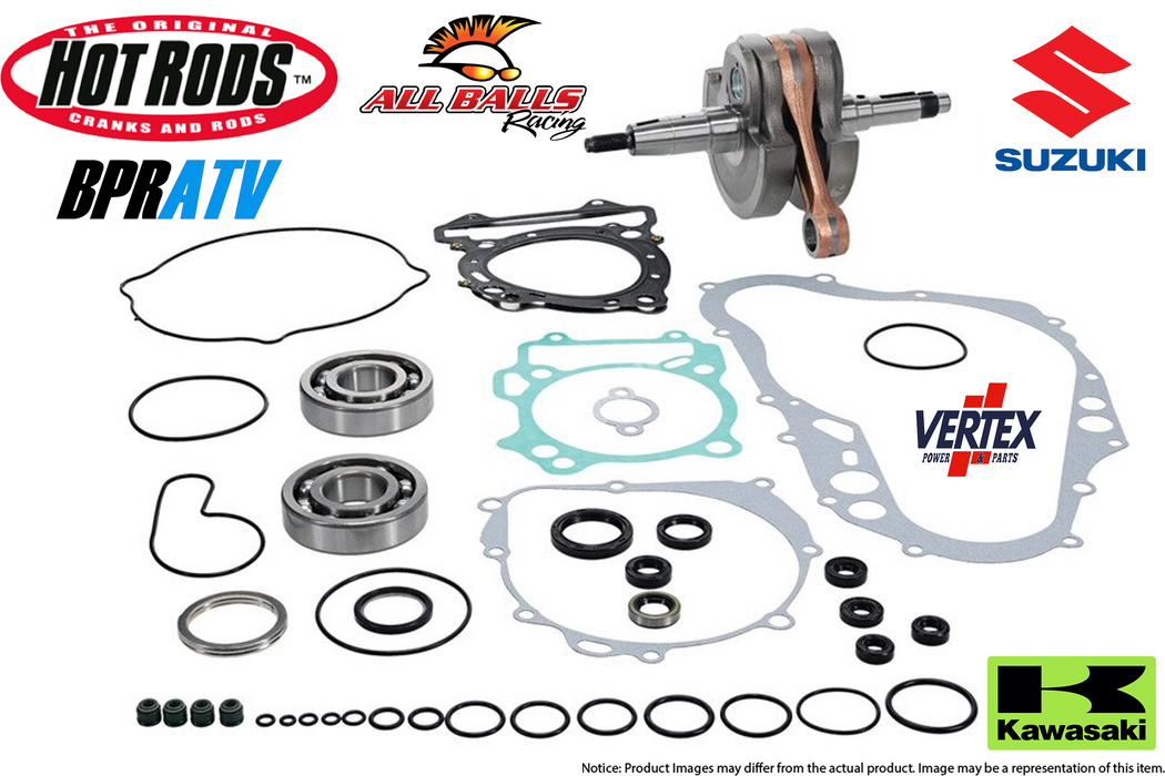 Suzuki LTZ400 KFX400 Hot Rods STD Bottom End Rebuild Kit Vertex Gaskets Seal Kit