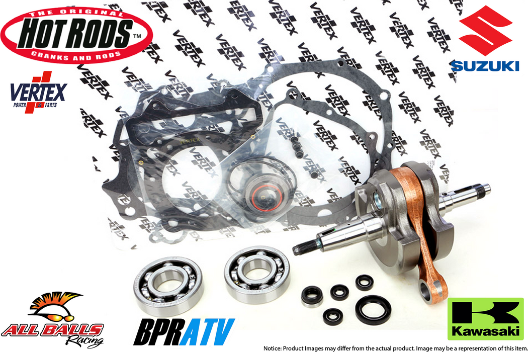 Suzuki LTZ400 KFX400 Hot Rods STD Bottom End Rebuild Kit Vertex Gaskets Seal Kit