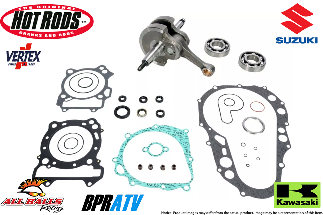 Suzuki LTZ400 KFX400 Hot Rods STD Bottom End Rebuild Kit Vertex Gaskets Seal Kit