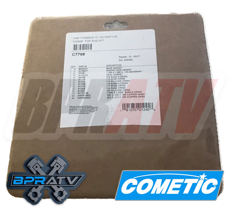 Yamaha Grizzly 660 102mm CP Carrillo Big Bore 11:1 686cc Piston Cometic Gaskets
