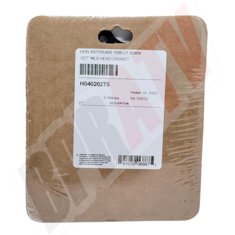Cometic Head Gasket 87 88 89mm Big Bore MLS Gasket for Honda TRX400EX 400EX 400X