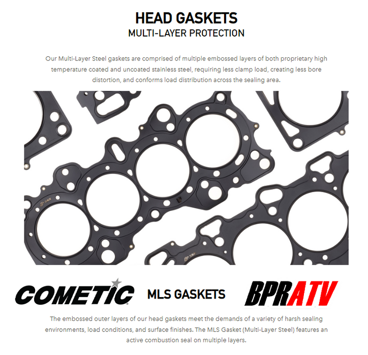 BPRATV Yamaha Rhino 660 102㎜ Big Bore Nikasil Plated Cylinder Cometic Gasket Kit