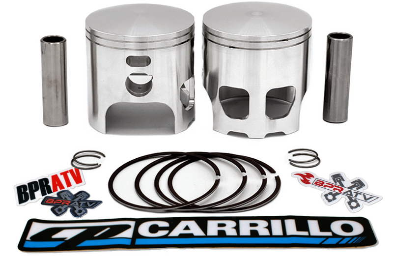 New CP-Carrillo Banshee 350 Forged Pistons 64mm Stock Bore Rings Pins Clips Pair
