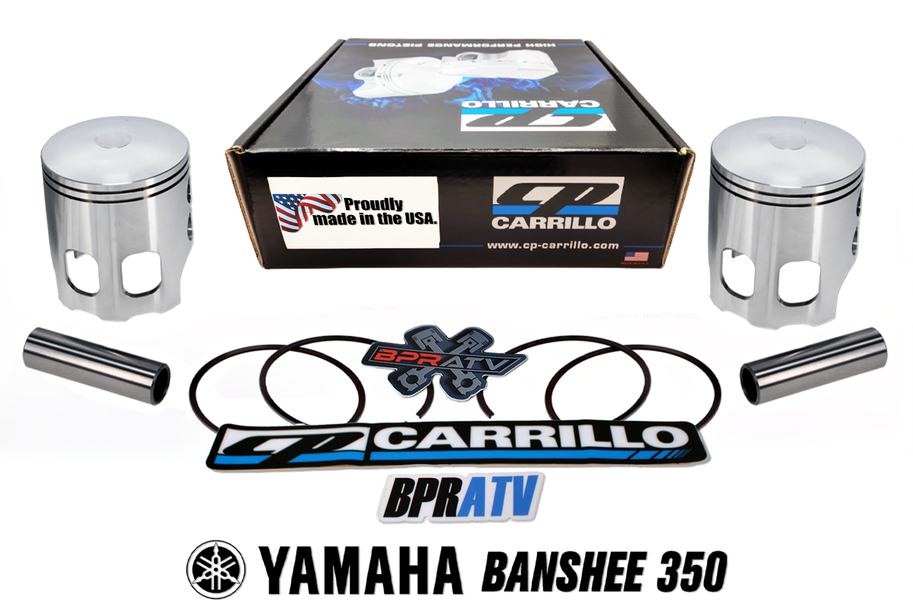 New CP-Carrillo Banshee 350 Forged Pistons 65mm Big Bore Rings Pins ...