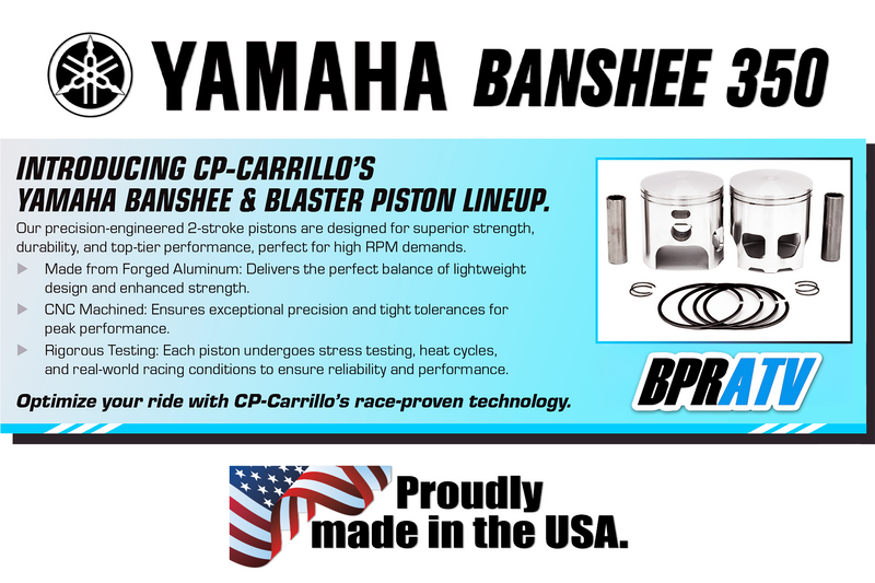 Banshee Yamaha CP-Carrillo 66mm +2 Big Bore Forged Pistons Kit Race Proven Parts