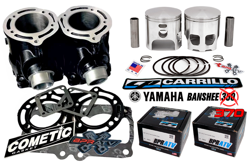 CP-Carrillo Yamaha Banshee 66mm +2 Big Bore Cylinder Pistons Top End Rebuild Kit