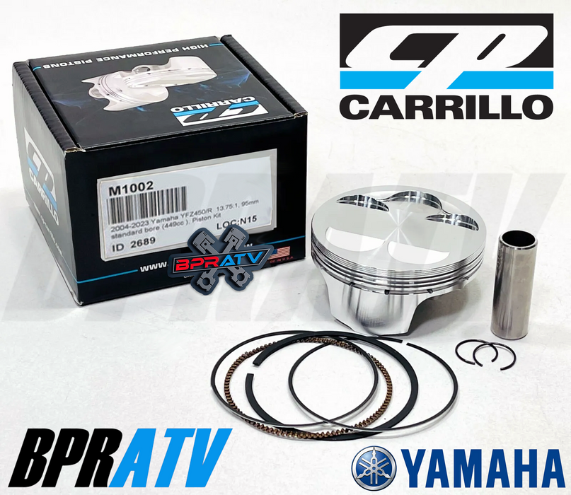 Yamaha YFZ450 YFZ 450 95mm 13.75:1 CP Carrillo Stock Bore RACE GAS Piston Rings