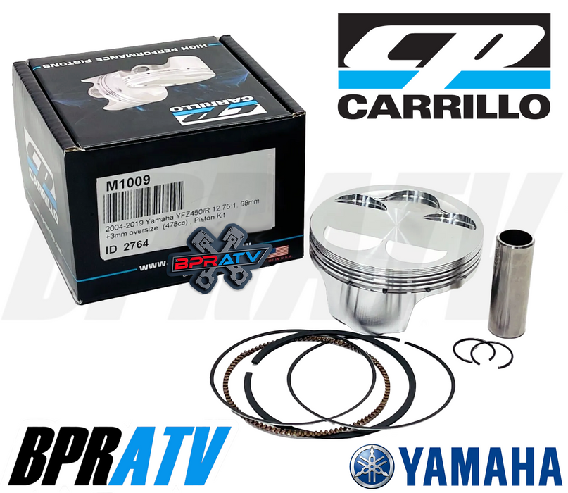 Yamaha YFZ450 YFZ 450 98mm 12.5:1 CP Carrillo BIG BORE Pump Gas Piston Ring Kit