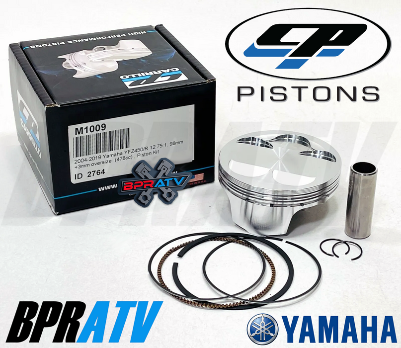 YFZ450 YFZ 450 YFZ450R 98mm +3 12.5:1 CP Carrillo Big Bore Pump Gas Piston Rings