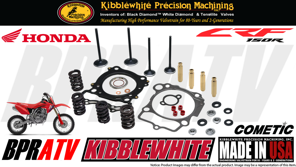 07+ Honda CRF150R Kibblewhite Valves Titanium Springs Guides Cometic Gasket Kit